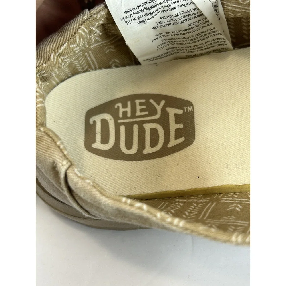 Hey Dude Wendy Women Size 9 Shoes Tan Comfort Casual Walking Stretch Slip On